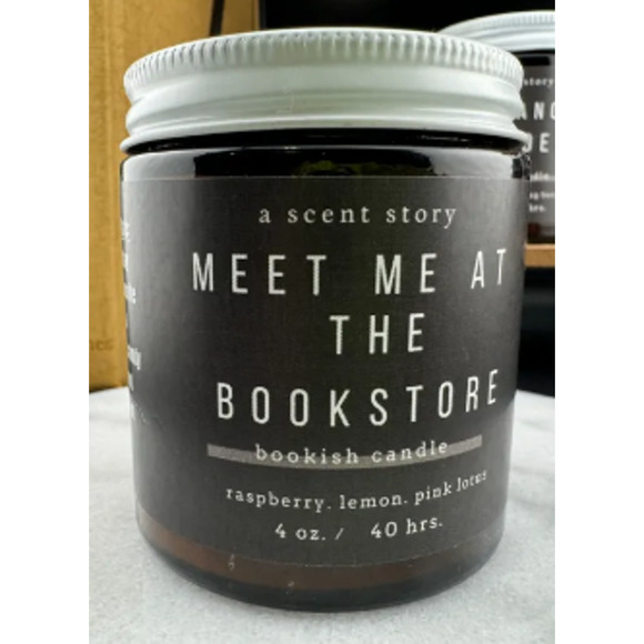 Bookish 4oz. Candle - Meet Me at the Bookstore - Picture 1 of 3